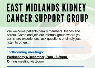 East Midlands Kidney Cancer Support Group  – Online